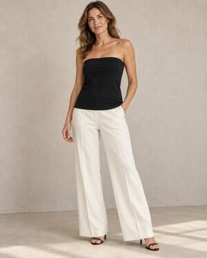 Skin Organic Pima Cotton Luna Tube Top Black Size L NWT Strapless